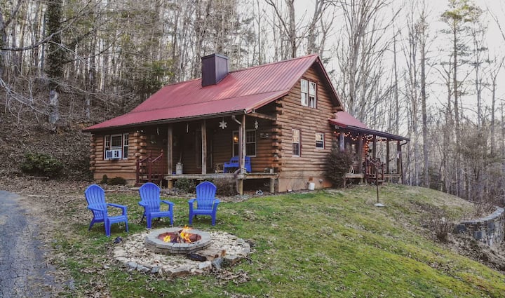 Cozy Log Cabin In The Mountains 7 Min. Fm. Brevard - Brevard, NC