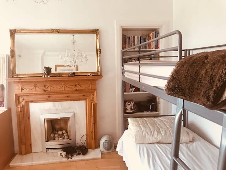 Large Bedroom With Double Bed + Bunk Bed - South Queensferry