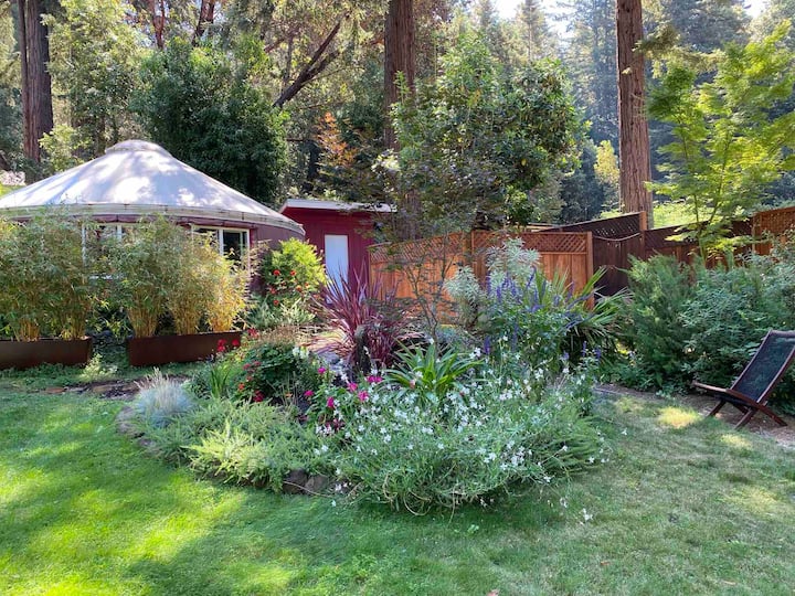 Big Luxury 24’ Yurt In Beautiful Half Acre Garden - Boulder Creek, California