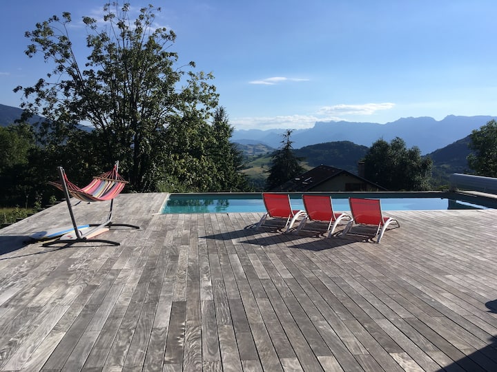 Villa Moderne Proche Montagne Avec Piscine Privée - Lac Merlat