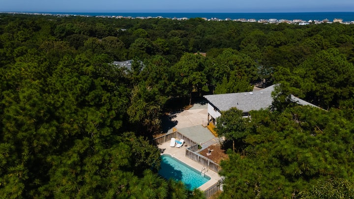 Treetop Cottage - Private Pool & 5 Blocks To Beach - Duck, NC