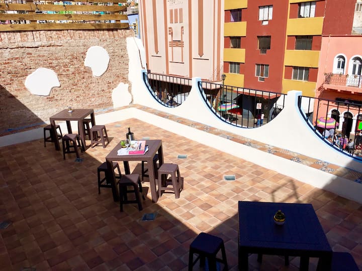 The Main Av. Terrace/16guests/4apartments/downtown - Guanajuato