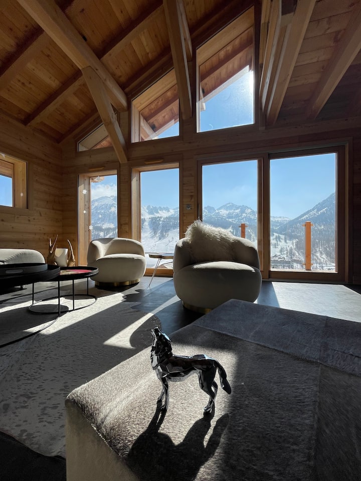 Chalet Naïga, New, Design, Panoramic View And Spa, 15p, Village. - Département Hautes-Alpes