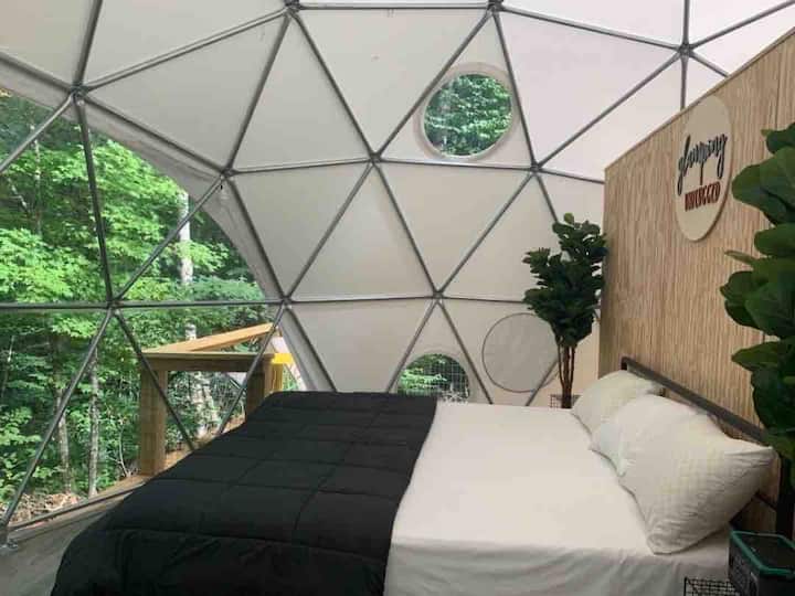 Family Dome Glamping Sleeps 5 On The Creek! - 北卡羅來納