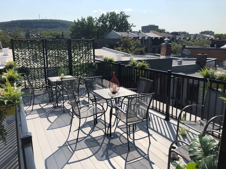 Rooftop Terrace - Mount Royal Views- 4 Bedrooms + 4 Full Bathrooms - Fast Wifi - Montreal