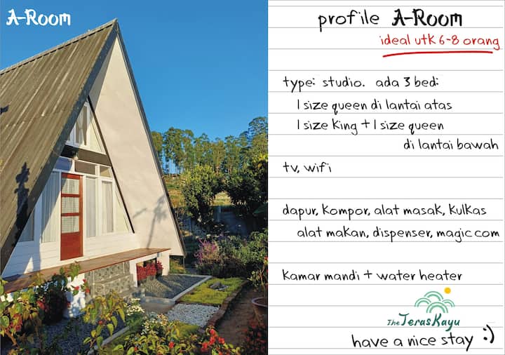 The A-room @The_teras_kayu Guesthouse - Ciwidey