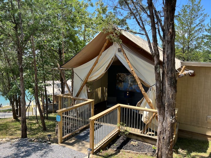 Waterfront Glamping Tent In Resort - Tent Site #5 - Douglas Lake, TN