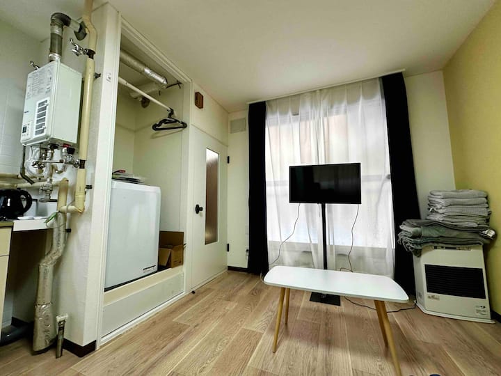 1-3　地下鉄駅徒歩7分の格安アパートメント　最大2名滞在可でネット無料エアコンも完備 - 江別市