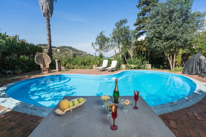 Cycas Ordile Villa Beheizter Pool + Sauna - Villafranca Tirrena