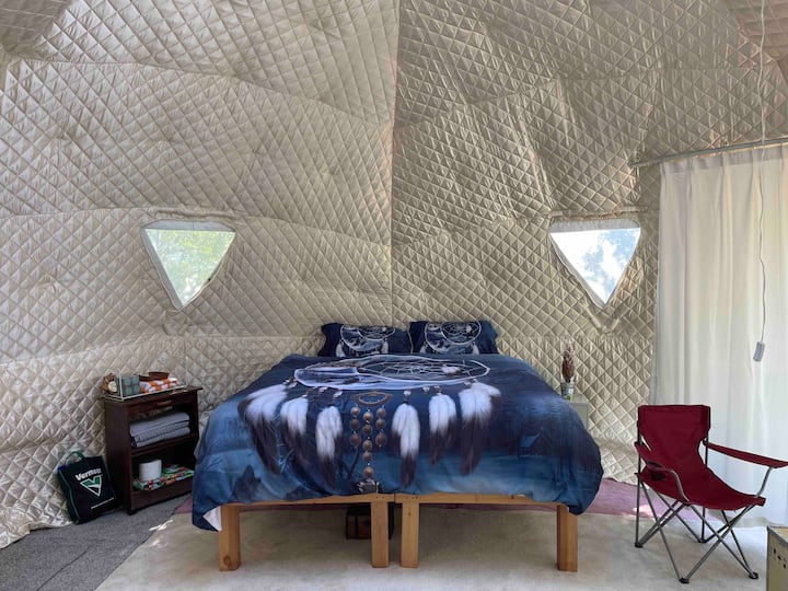 Fantastic Geodesic Tent By Lake - Lake Red Rock, IA