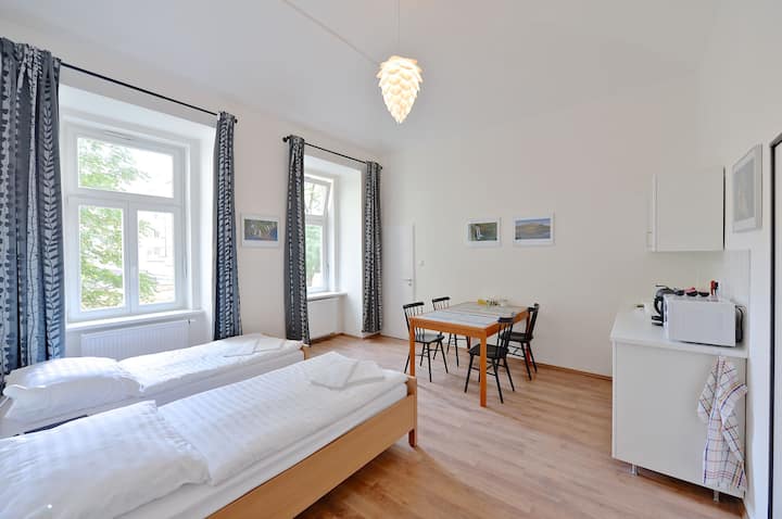 3) Flexible Beds Single-twin/kitchenette/bathroom - Prag