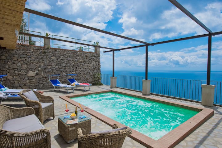 Home With Pool In Heaven - Praiano - Furore