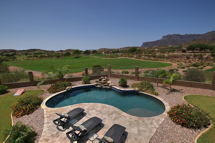 Wunderschönes Golfplatzhaus In Gold Canyon Mit Privatem Pool / Bergblick - Arizona