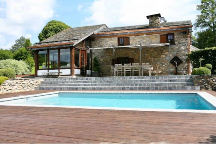 Villa Campagne 10p Terrasse-piscine-jacuzzi-sauna - Trois-Ponts