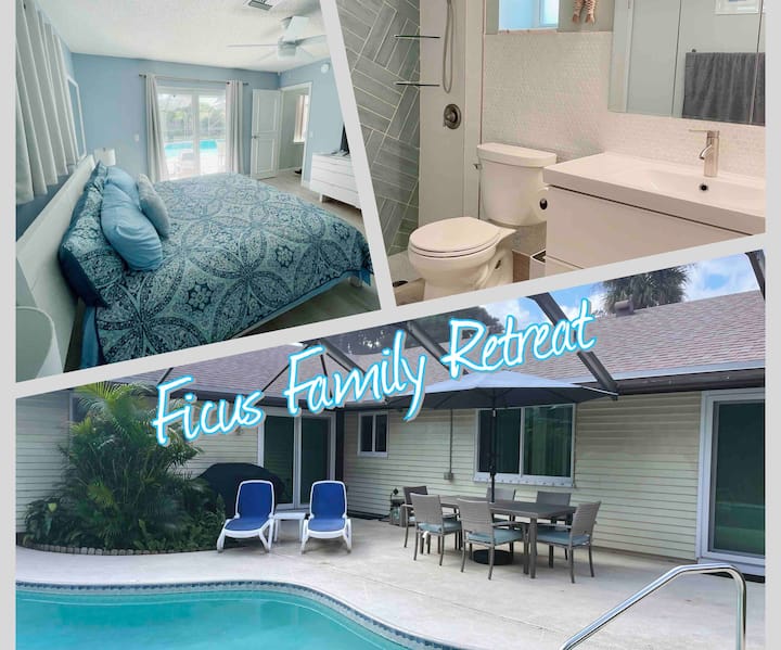 3/2 Tropical Family Retreat With Private Pool - Juno Beach, FL
