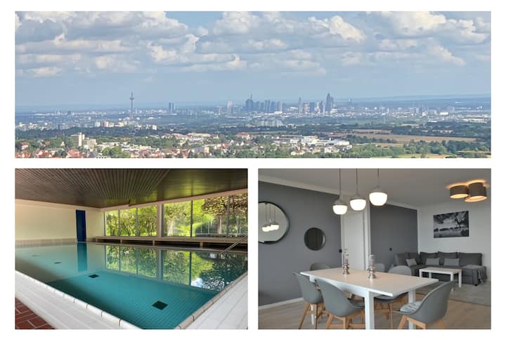 Skyline Appartement Mit Pool 2-6 Gäste Mit Netflix - Frankfurt am Main