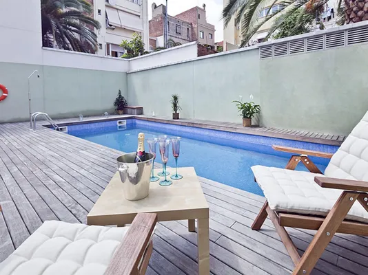 Penthouse In Gracia Pool And Terrace Near Sagrada - La Barceloneta
