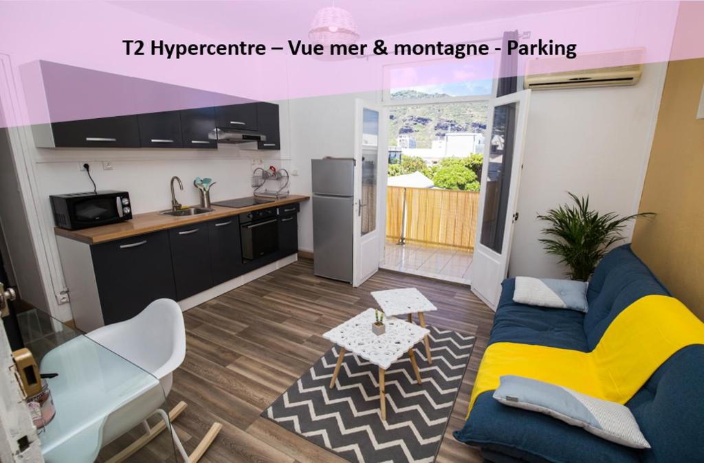 T2 40m² Hypercentre Vue Mer & Montagne - Saint-Denis