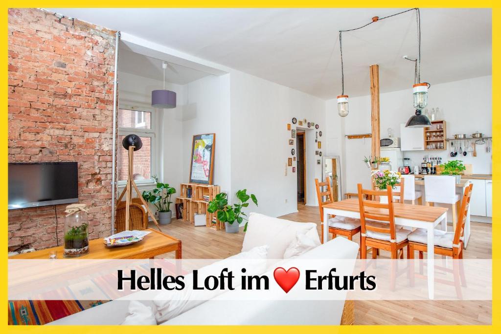 Modernes Altbau-loft "Homesweethome" Mit Kingsize Bett, Smart-tv, Etc - Erfurt