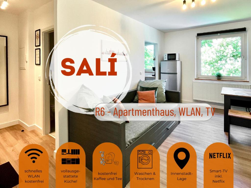 Sali - R6 - Apartmenthaus, Wlan, Tv - Solingen