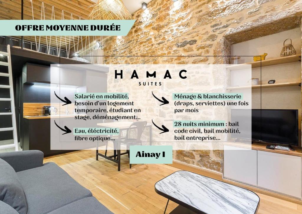 Hamac Suites - Studio Ainay 1 - Hypercenter Lyon - Gare de Lyon-Perrache