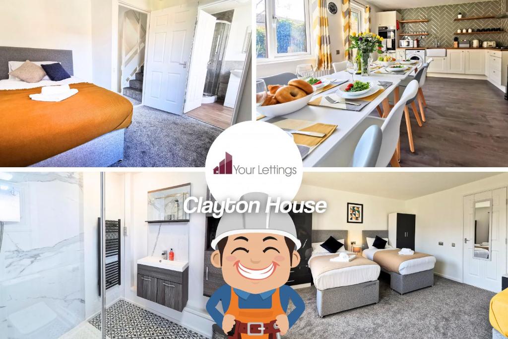 6 Bedroom Contractor House With Free Parking, Free Wifi And Free Netflix - Clayton House By Your Lettings Peterborough - Stamford