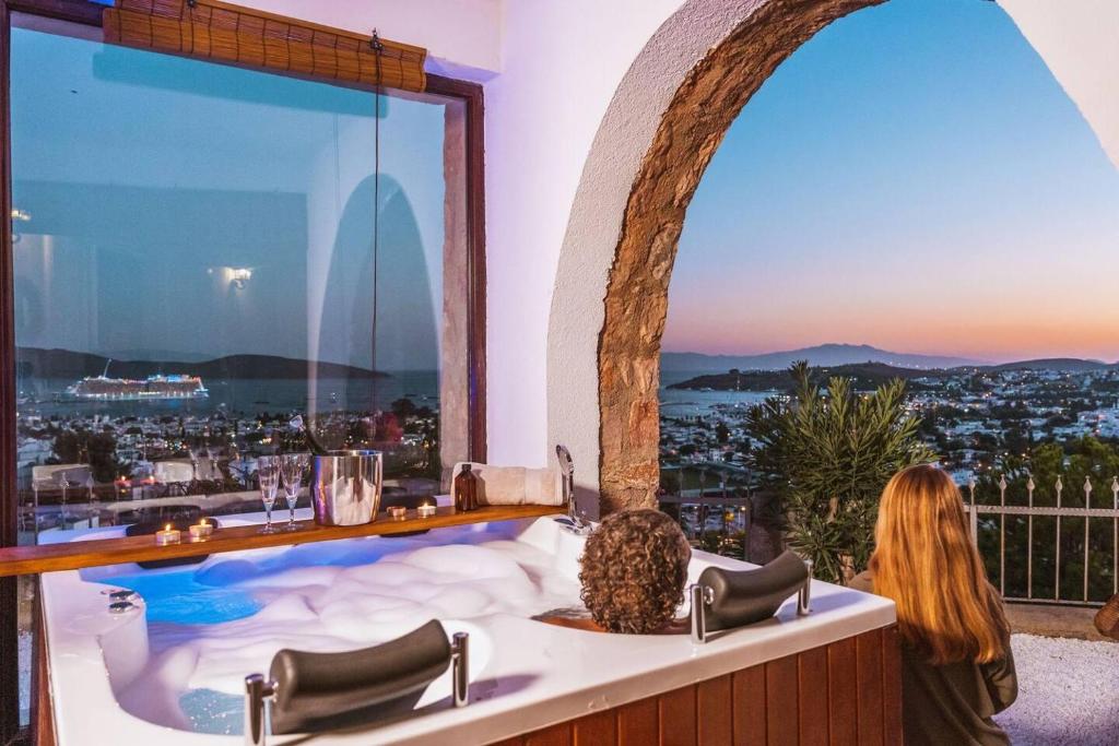 Luxury Villa With Pool Best View In Bodrum - Torba