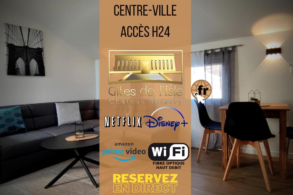 Gîtes De L'isle - Wifi Fibre - Netflix, Disney - Séjours Pro - Château-Thierry