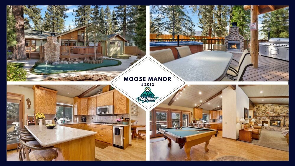 Moose Manor- Hot Tub | Pool Table- Putting Green- Resort Chalet - Big Bear, CA