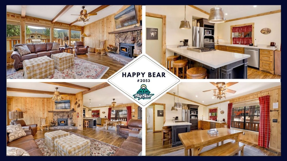Happy Bear- Cozy Resort Cabin- Hot Tub - 빅베어레이크