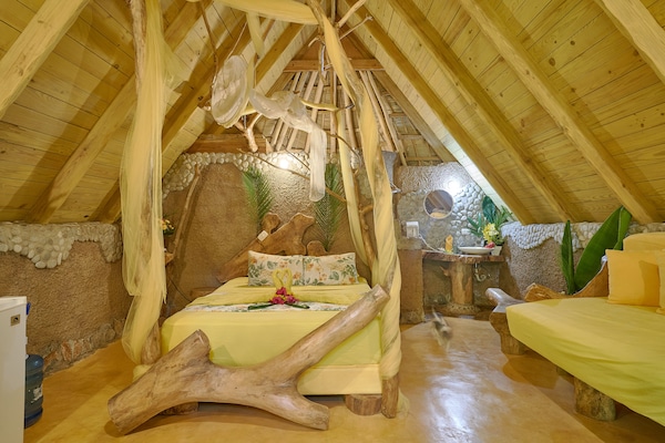 Honeymoon Yellow-sun Cabin #3, At Chalet Tropical Bio-hotel - Dominican Republic