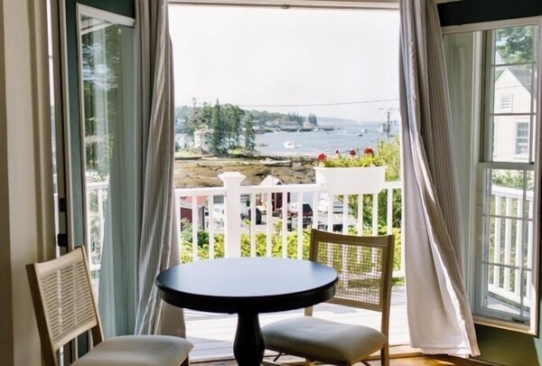 Admiral's Quarters Room 13  Breathtaking Harbor Views - Luxurious 2-room King - Boothbay Harbor, ME
