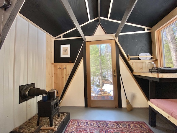 Hike-in, Off-grid Camping: An A-frame Cabin - Bayfield, WI