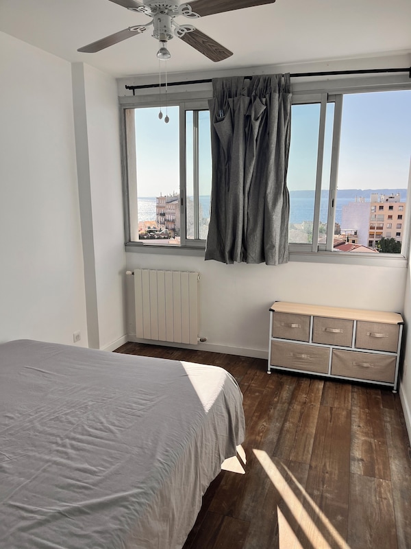 Appartement Vue Mer \/ Vallon Des Auffes - 3 Chambres - Belle Terrasse - Parc Borély - Marseille