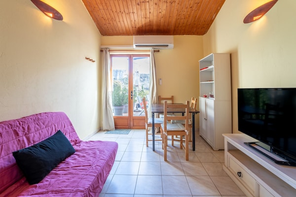 Vakantie Appartement 'Villa Les Lauriers' Met Bergzicht & Wi-fi - Roussillon