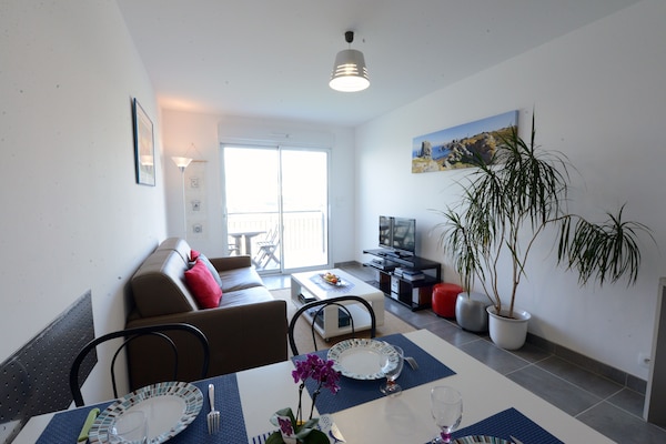 Apart. Standing ***, Sea View, 2\/3 Pers. Heated Pool. Wireless - Concarneau
