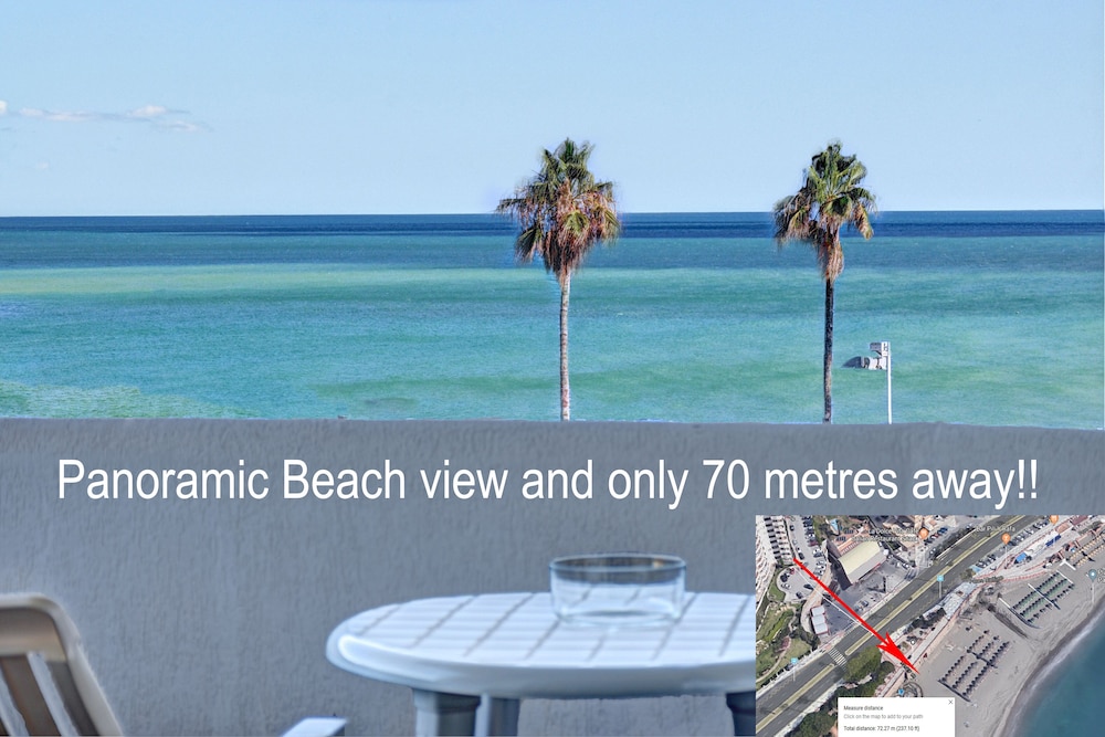 Vista Panorámica De La Playa / Mar Desde Solo 70 Metros, Ventanas Con Vistas Al Mar A Su Alrededor. - Benalmádena