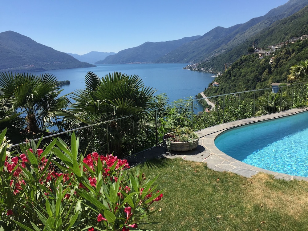 Villa De Lujo, Vista Panorámica Del Lago Maggiore, Gran Piscina Climatizada, 2 Pp - Ascona