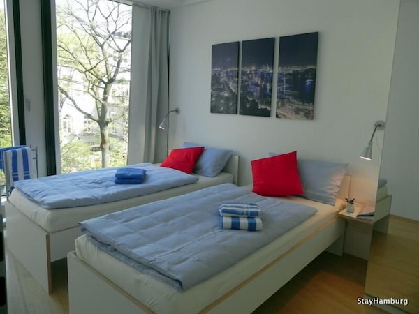 3-zi.-apartm. "elbspeicher ii", modern lägenhet för upp till 8 personer, wifi - Hamburg
