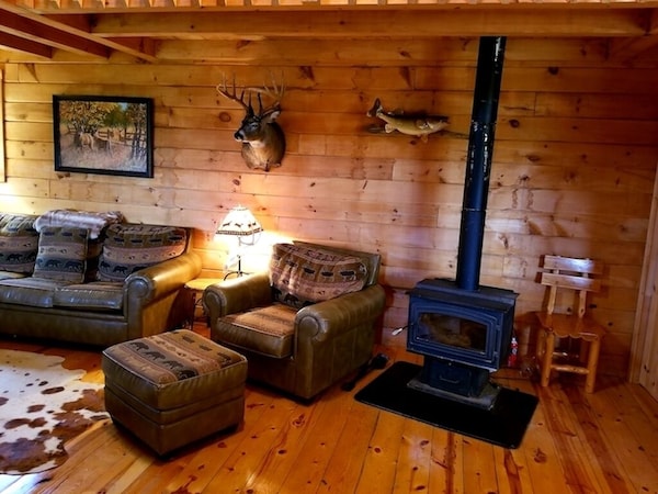Whitetail Ridge Log Cabin W\/ Hot Tub Jacuzzi - Iowa