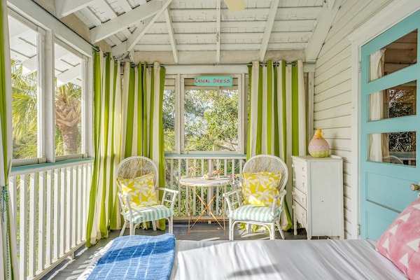 Private Pool + Whimsical Sleeping Porch Steps From Beach By Tybee Cottages - Tybee Island, GA