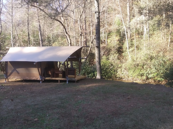 Firepit Smores, Creekfront, Glamping Tents, Fly Fish! - Murphy, NC