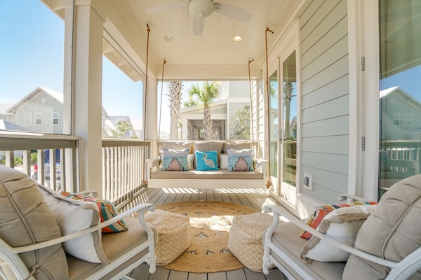 Lovely Home Steps From 30a & The Hub! 2 Main Suites, Slps 8-beach-pools-pets Ok! - Seaside, FL