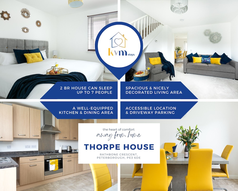KVM - Thorpe House close to town by KVM Serviced Accommodation - Peterborough