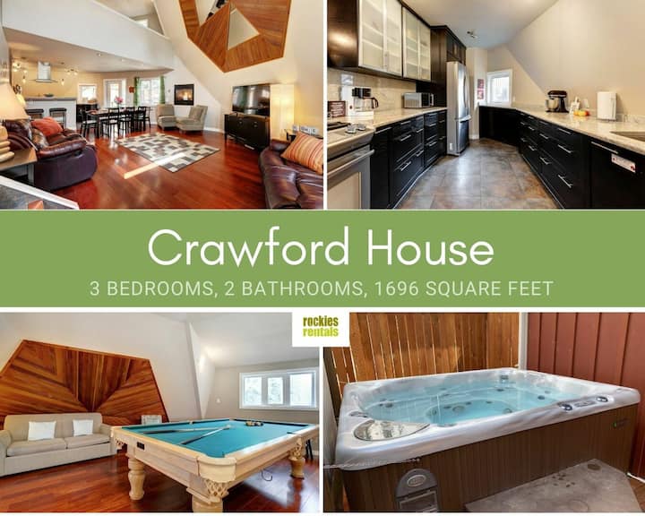 Crawford House | Family Home With Hot Tub + Pool Table - Banff