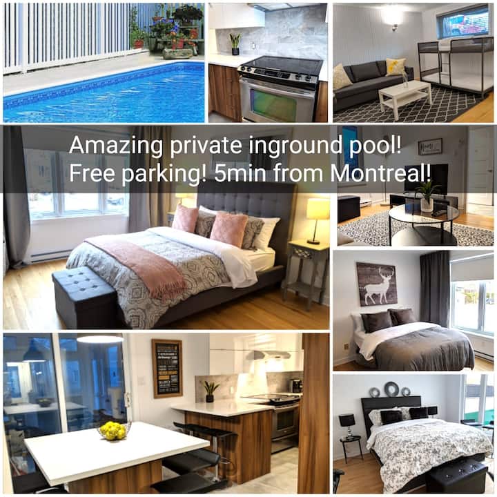 New Kitchen! Private Pool! 6 Beds! 2.5 Bathrooms! - Montreal