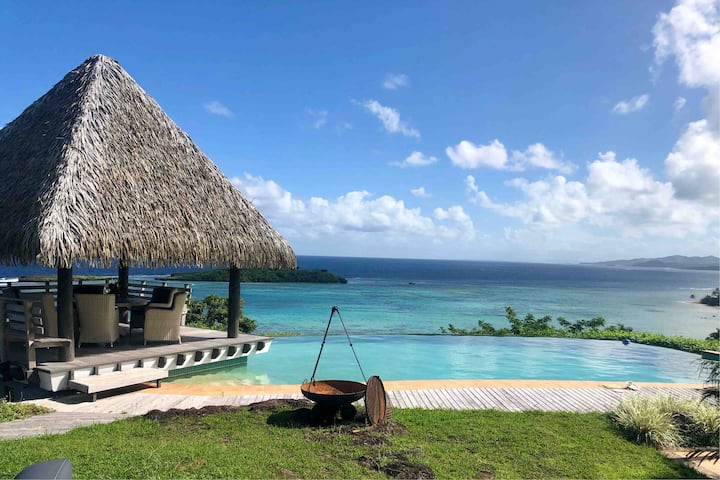 Maravu paradise villa met zeezicht en overloopzwembad - Fiji