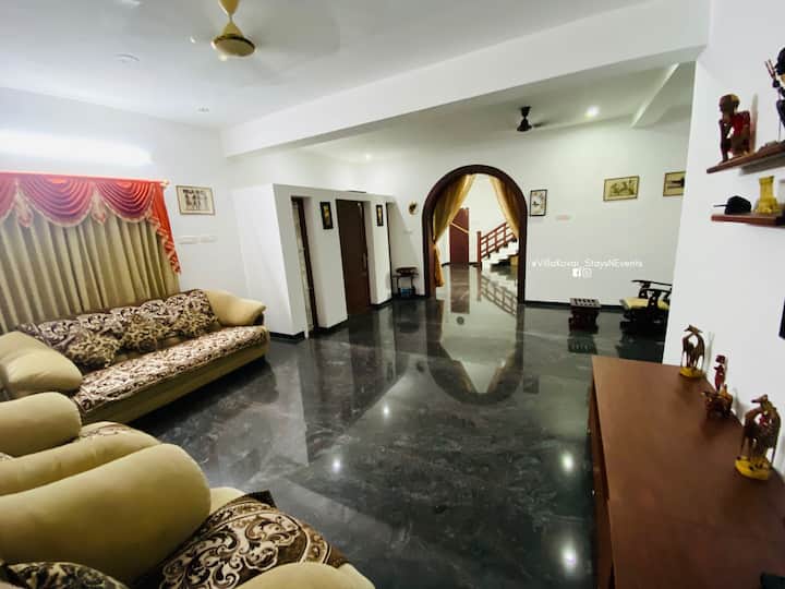 Luxury 3BR Villa-Sleeps 6-14|FreeWIFI-Near Airport - Coimbatore