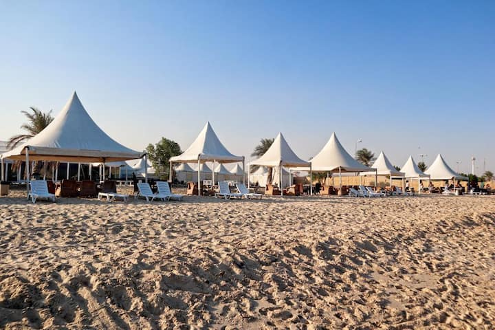 Sand Dunes, Beachfront Camping Experience - Qatar