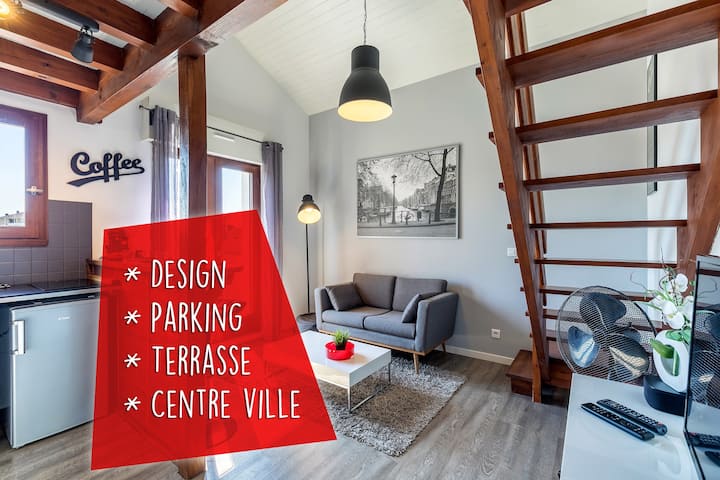 Duplex Design  Terrasse  Parking  Centre Ville - Mont-de-Marsan